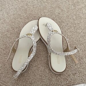 Michael Kors Gray Patterned Sandals